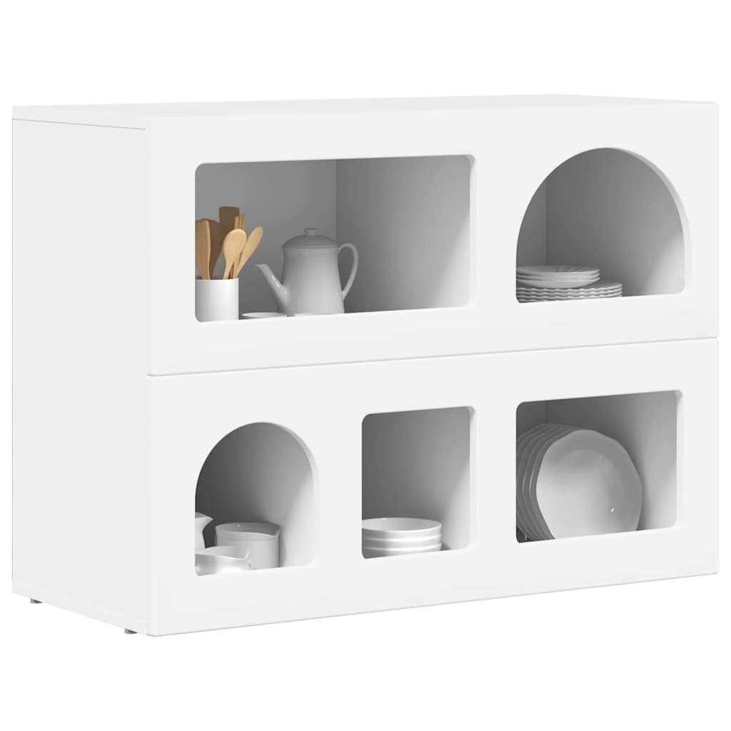 Sideboard Weiß 80,5 x 35 x 59 cm Holzwerkstoff