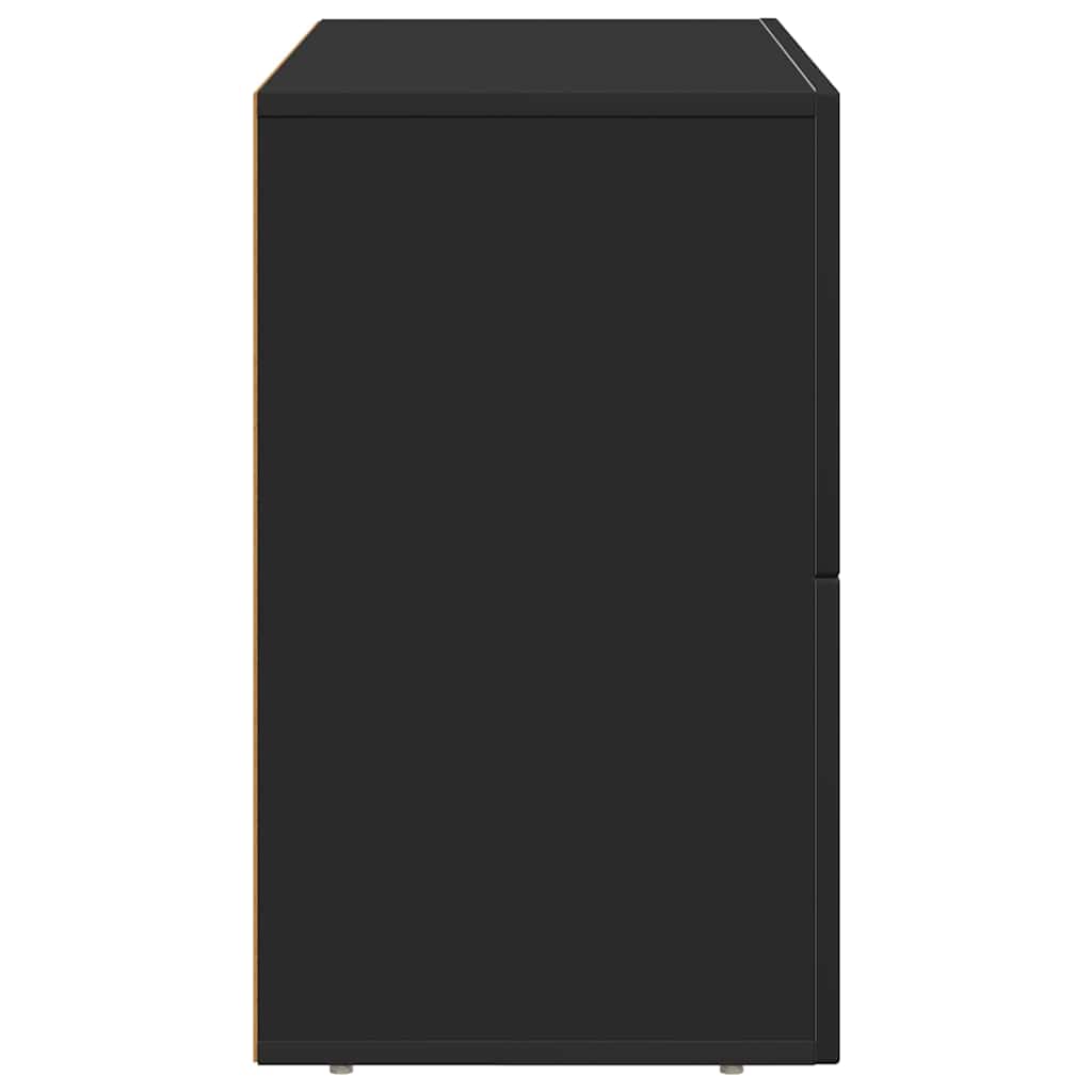 Sideboard Schwarz 80,5 x 35 x 59 cm Holzwerkstoff