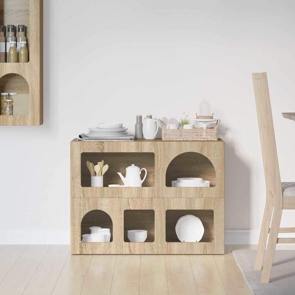 Sideboard Sonoma-Eiche 80,5 x 35 x 59 cm Holzwerkstoff