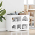 Sideboard Hochglanz Weiß 80,5 x 35 x 59 cm Holzwerkstoff