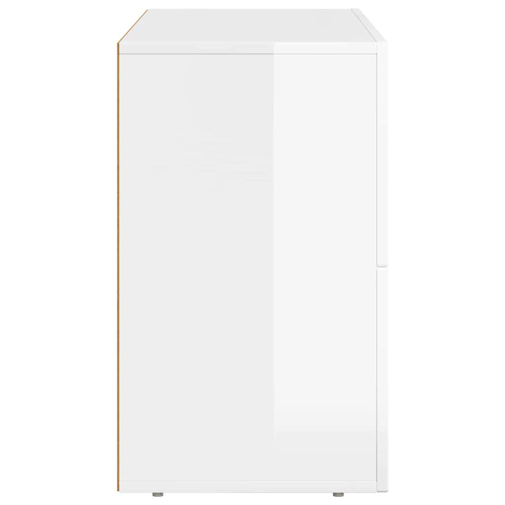 Sideboard Hochglanz Weiß 80,5 x 35 x 59 cm Holzwerkstoff