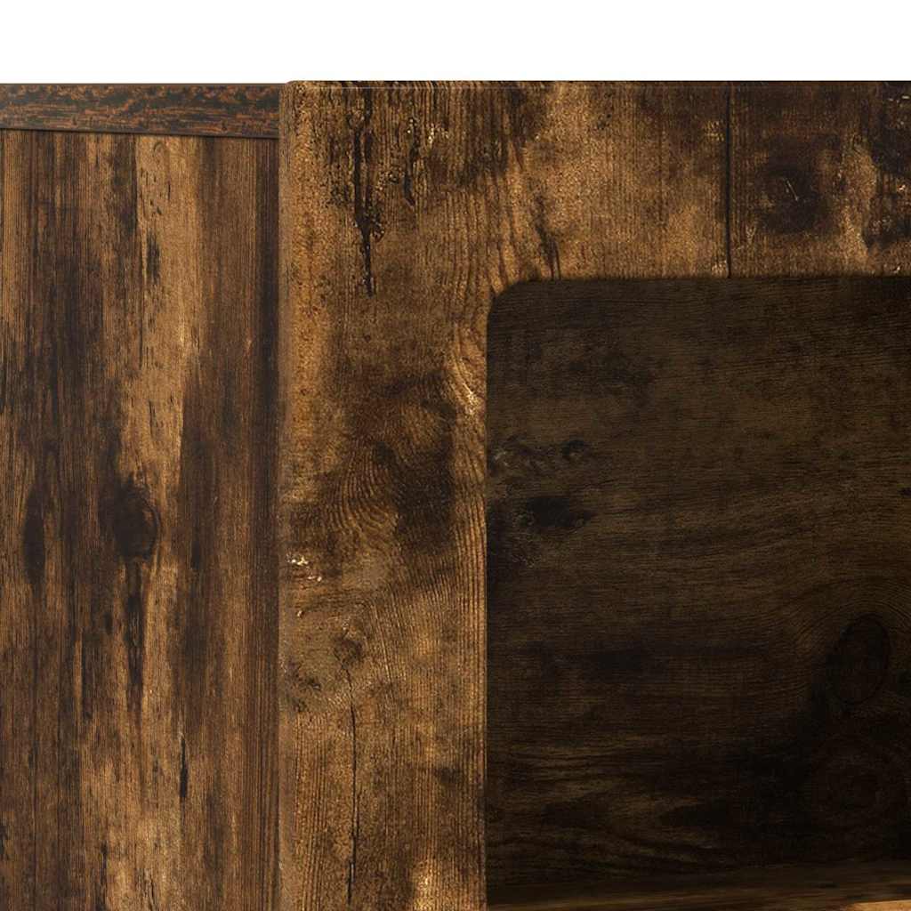 Sideboard Geräucherte Eiche 80,5 x 35 x 59 cm Holzwerkstoff