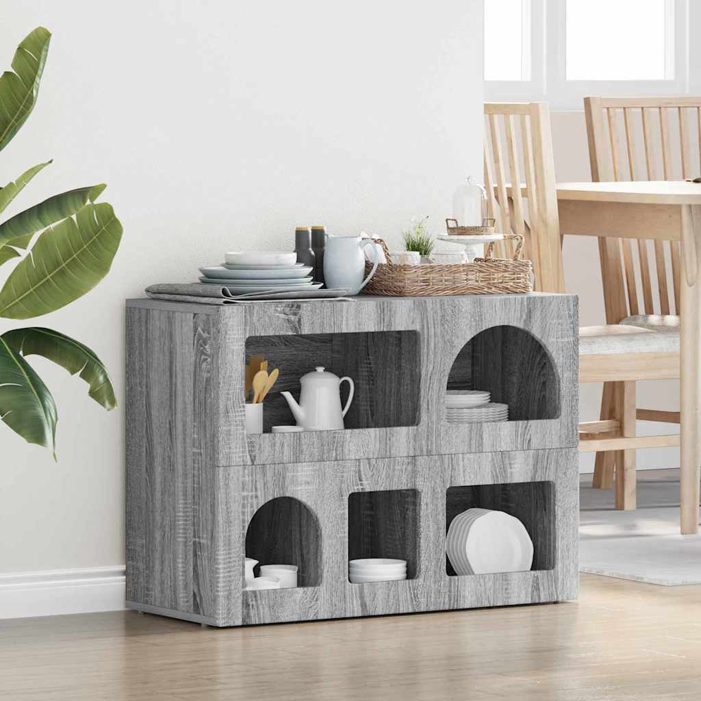 Sideboard Graues Sonoma 80,5 x 35 x 59 cm Holzwerkstoff