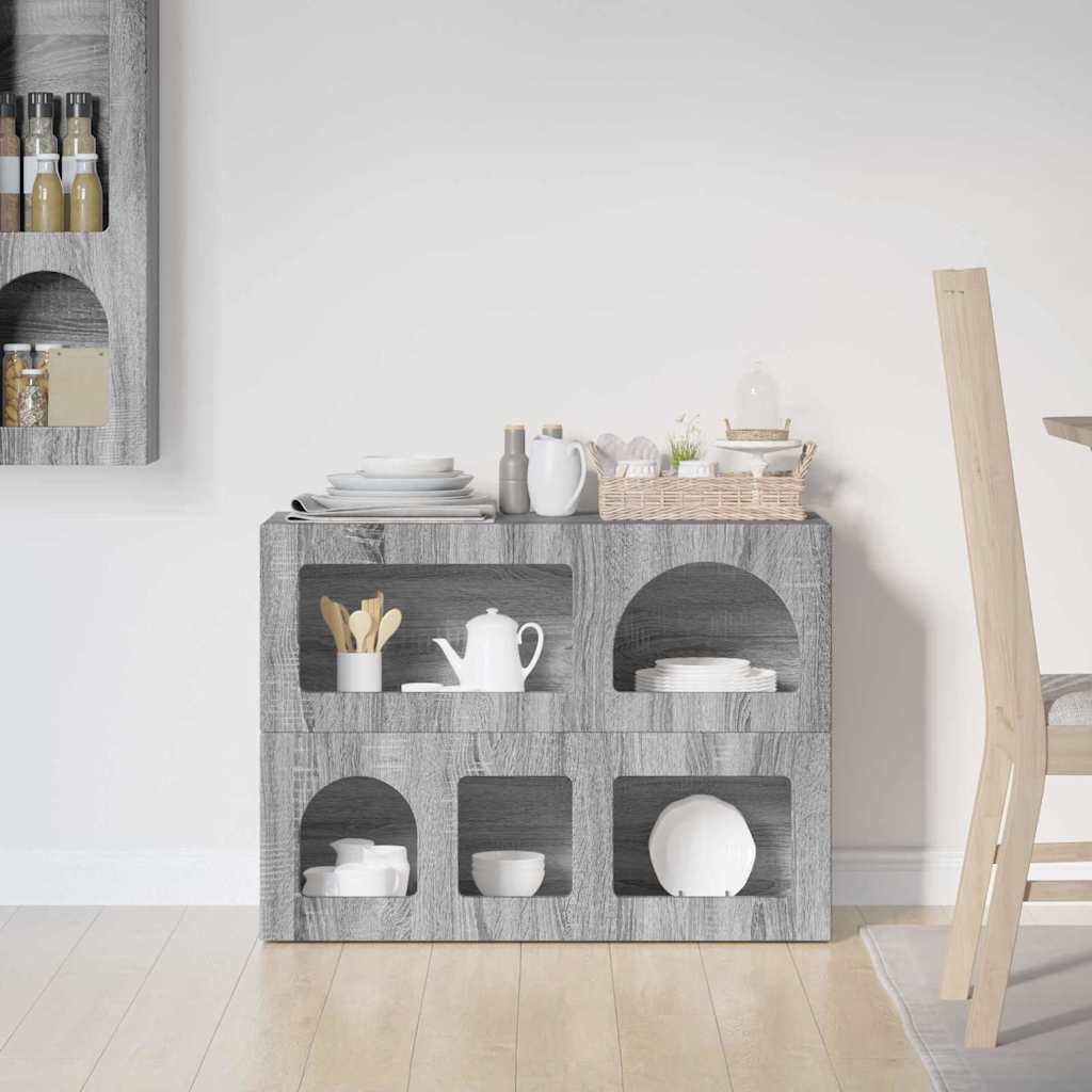 Sideboard Graues Sonoma 80,5 x 35 x 59 cm Holzwerkstoff