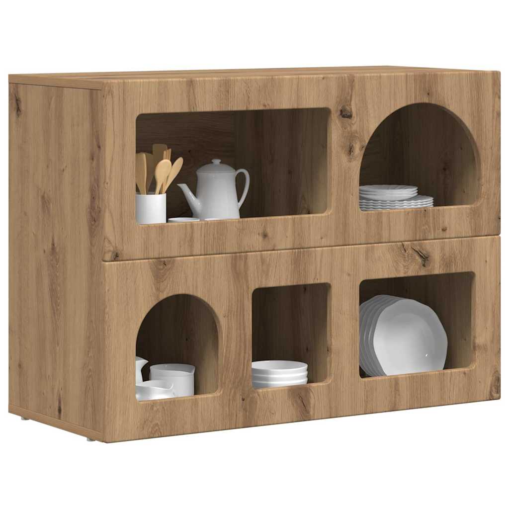Sideboard Artisan-Eiche 80,5 x 35 x 59 cm Holzwerkstoff