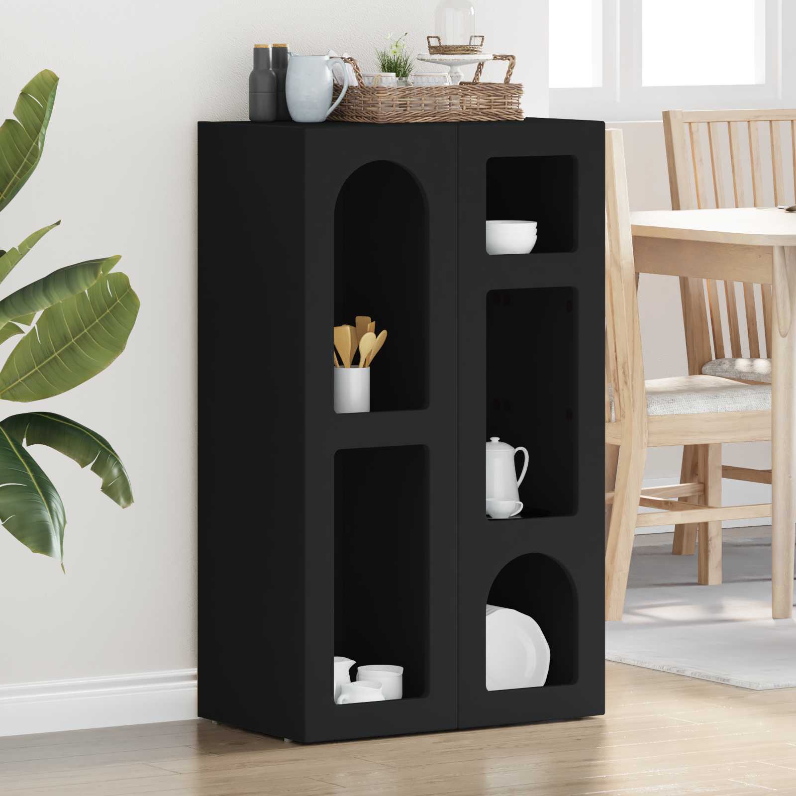 Sideboard Schwarz 59 x 35 x 100,5 cm Holzwerkstoff