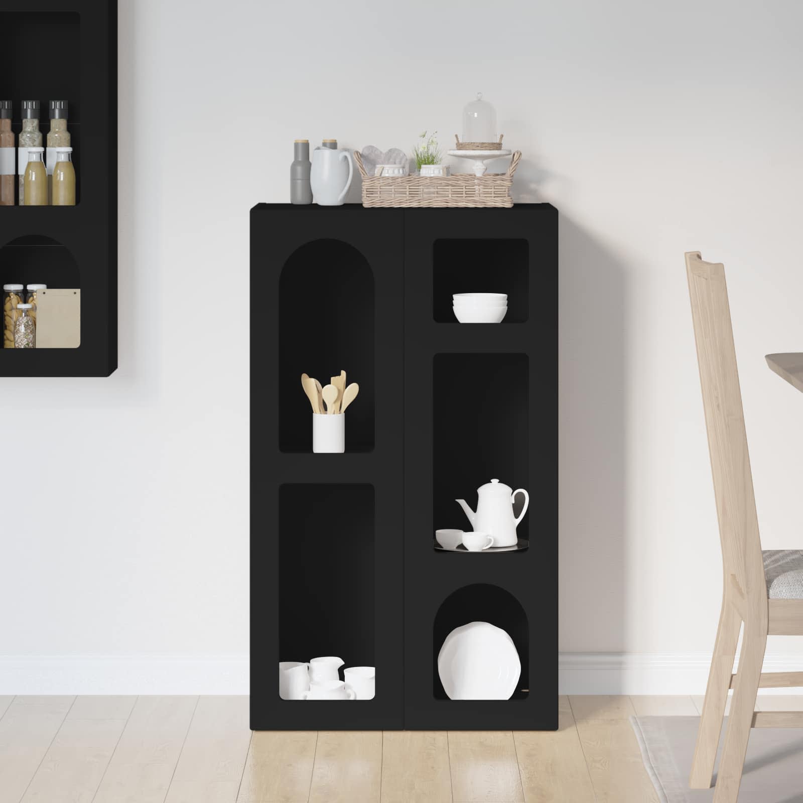 Sideboard Schwarz 59 x 35 x 100,5 cm Holzwerkstoff