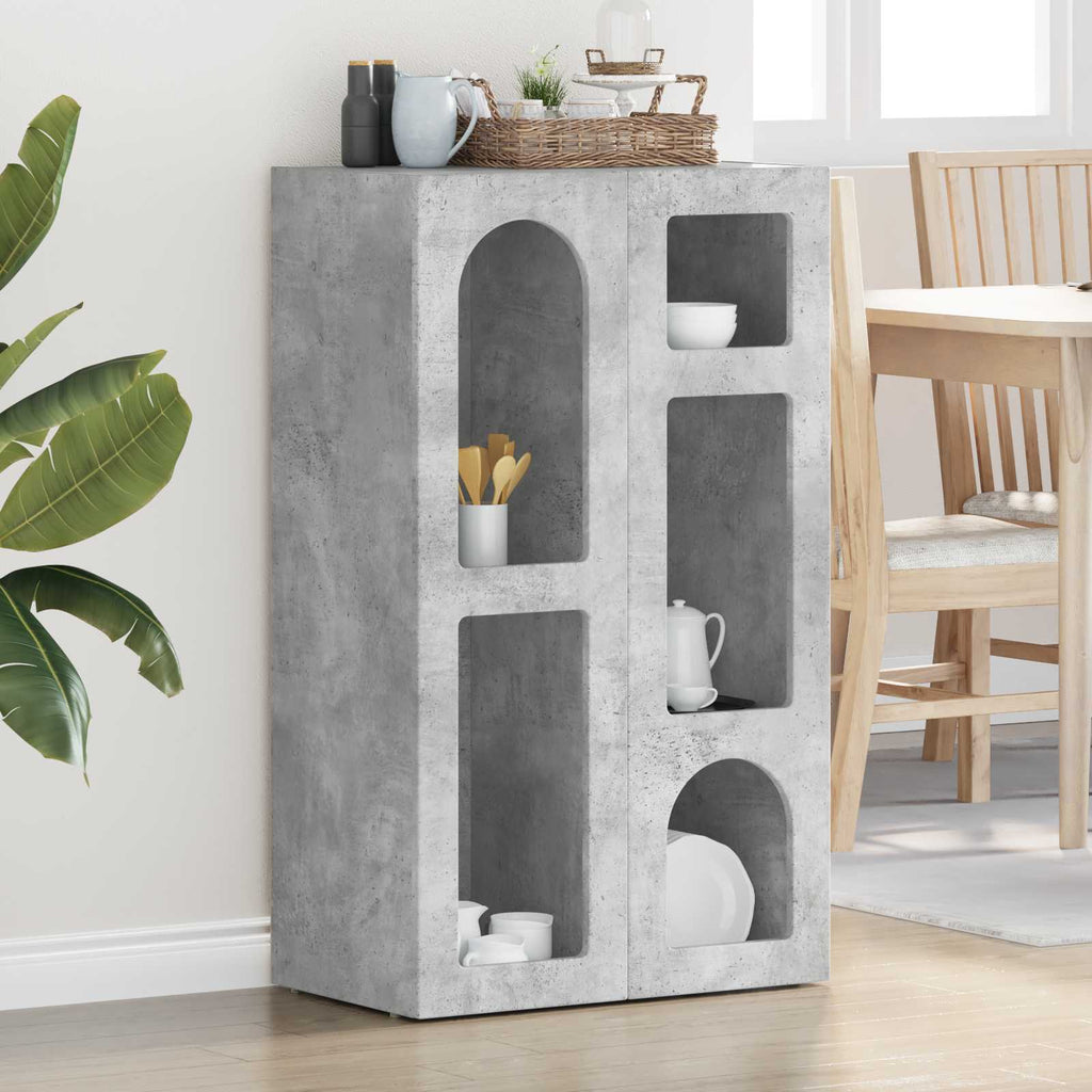 Sideboard Beton Grau 59 x 35 x 100,5 cm Holzwerkstoff