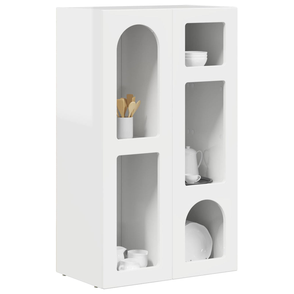 Sideboard Hochglanz Weiß 59 x 35 x 100,5 cm Holzwerkstoff