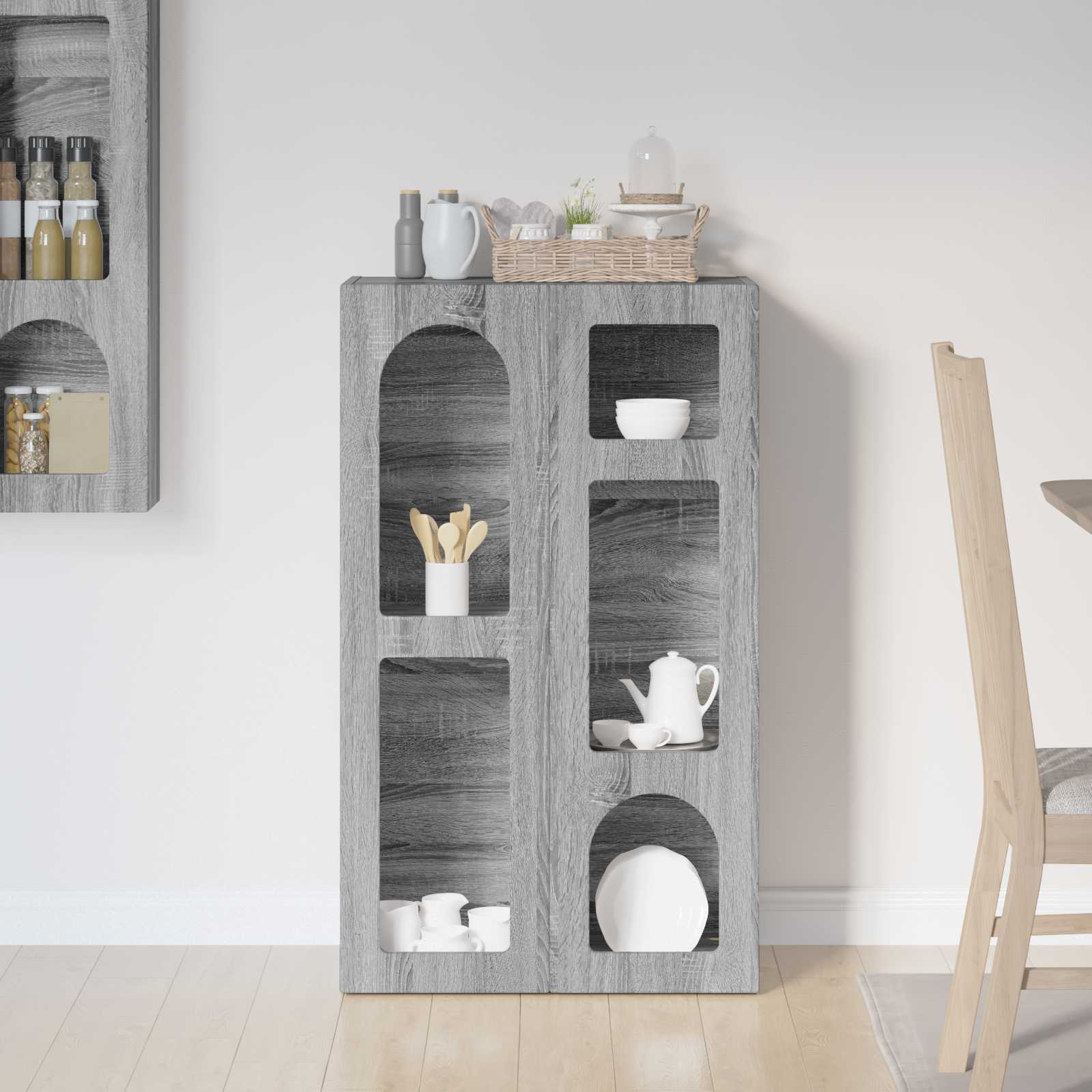 Sideboard Graues Sonoma 59 x 35 x 100,5 cm Holzwerkstoff