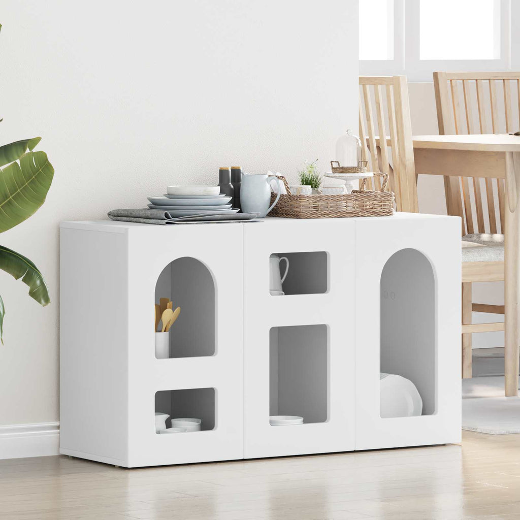 Sideboard Weiß 100 x 35 x 59 cm Holzwerkstoff