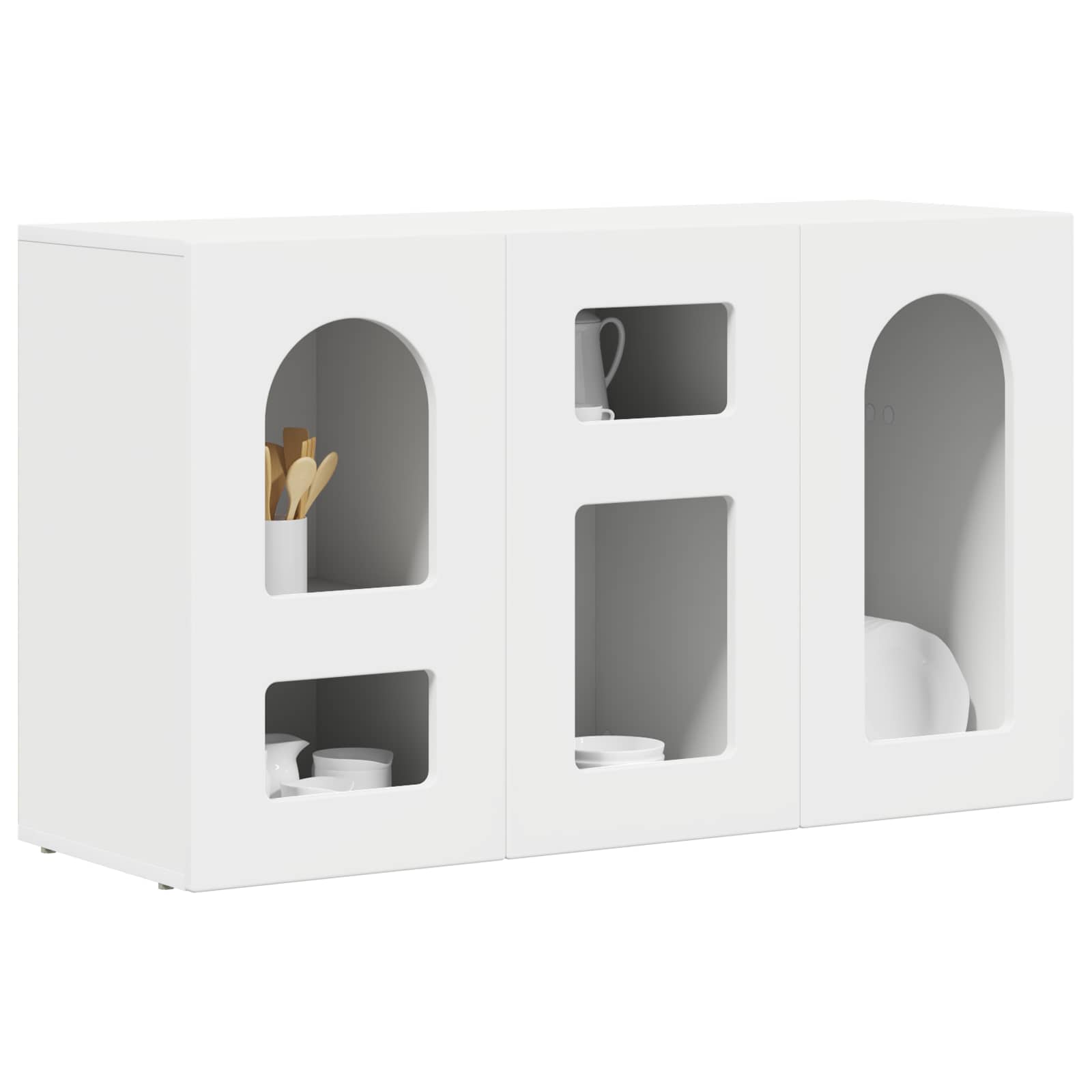 Sideboard Weiß 100 x 35 x 59 cm Holzwerkstoff