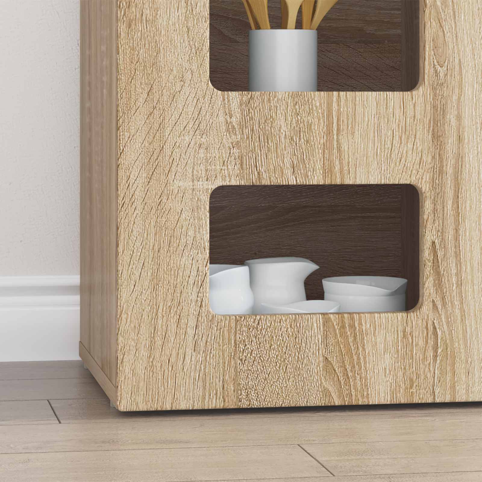 Sideboard Sonoma-Eiche 100 x 35 x 59 cm Holzwerkstoff