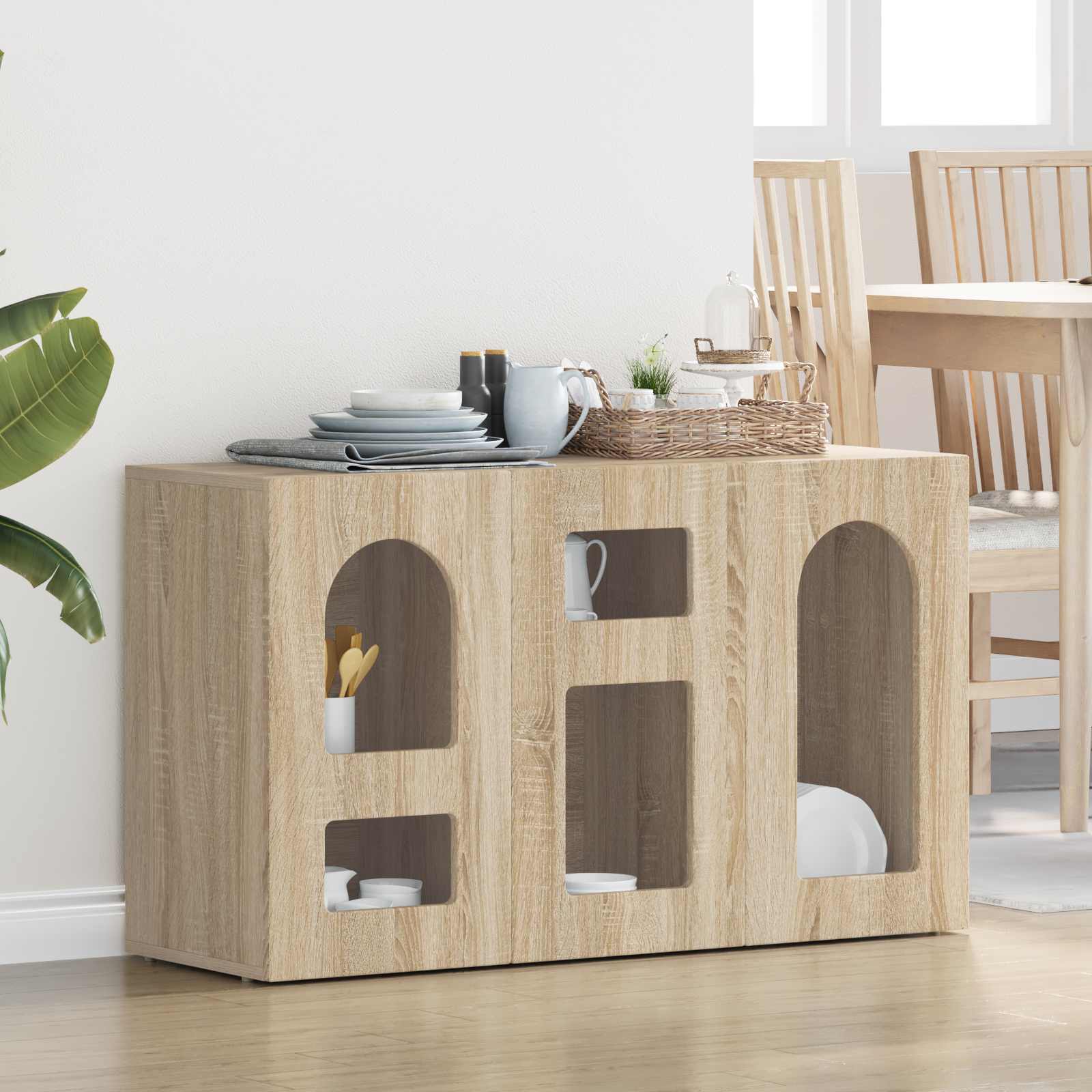 Sideboard Sonoma-Eiche 100 x 35 x 59 cm Holzwerkstoff