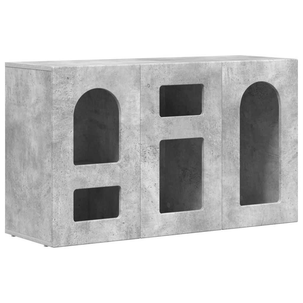 Sideboard Beton Grau 100 x 35 x 59 cm Holzwerkstoff