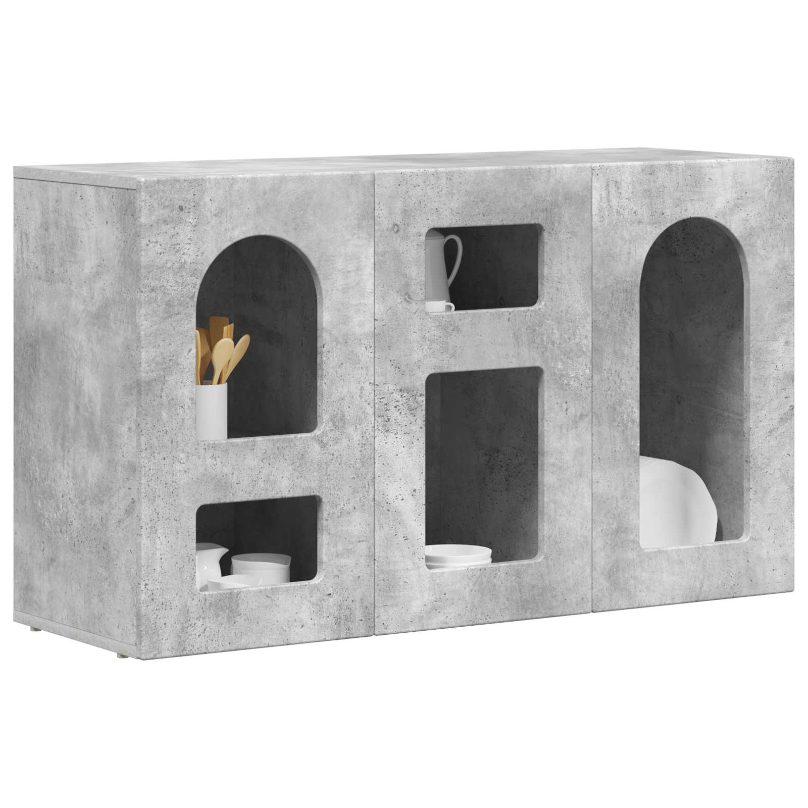 Sideboard Beton Grau 100 x 35 x 59 cm Holzwerkstoff