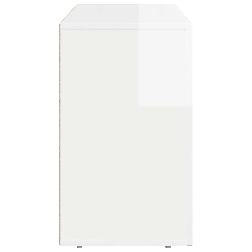 Sideboard Hochglanz Weiß 100 x 35 x 59 cm Holzwerkstoff