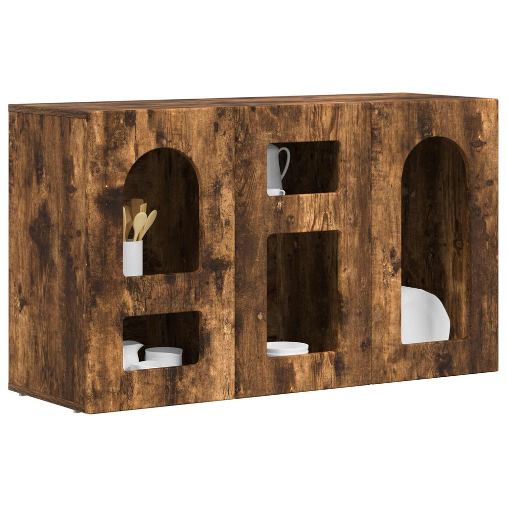 Sideboard Geräucherte Eiche 100 x 35 x 59 cm Holzwerkstoff