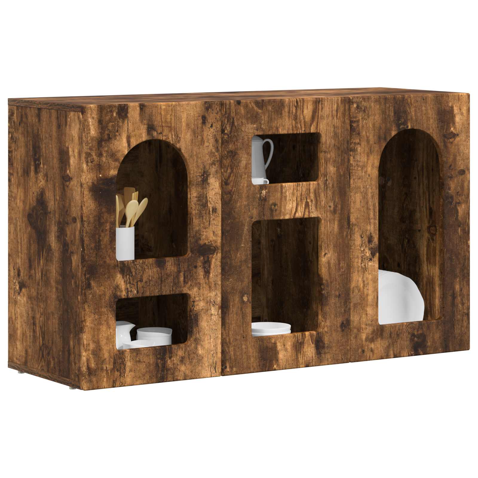 Sideboard Geräucherte Eiche 100 x 35 x 59 cm Holzwerkstoff