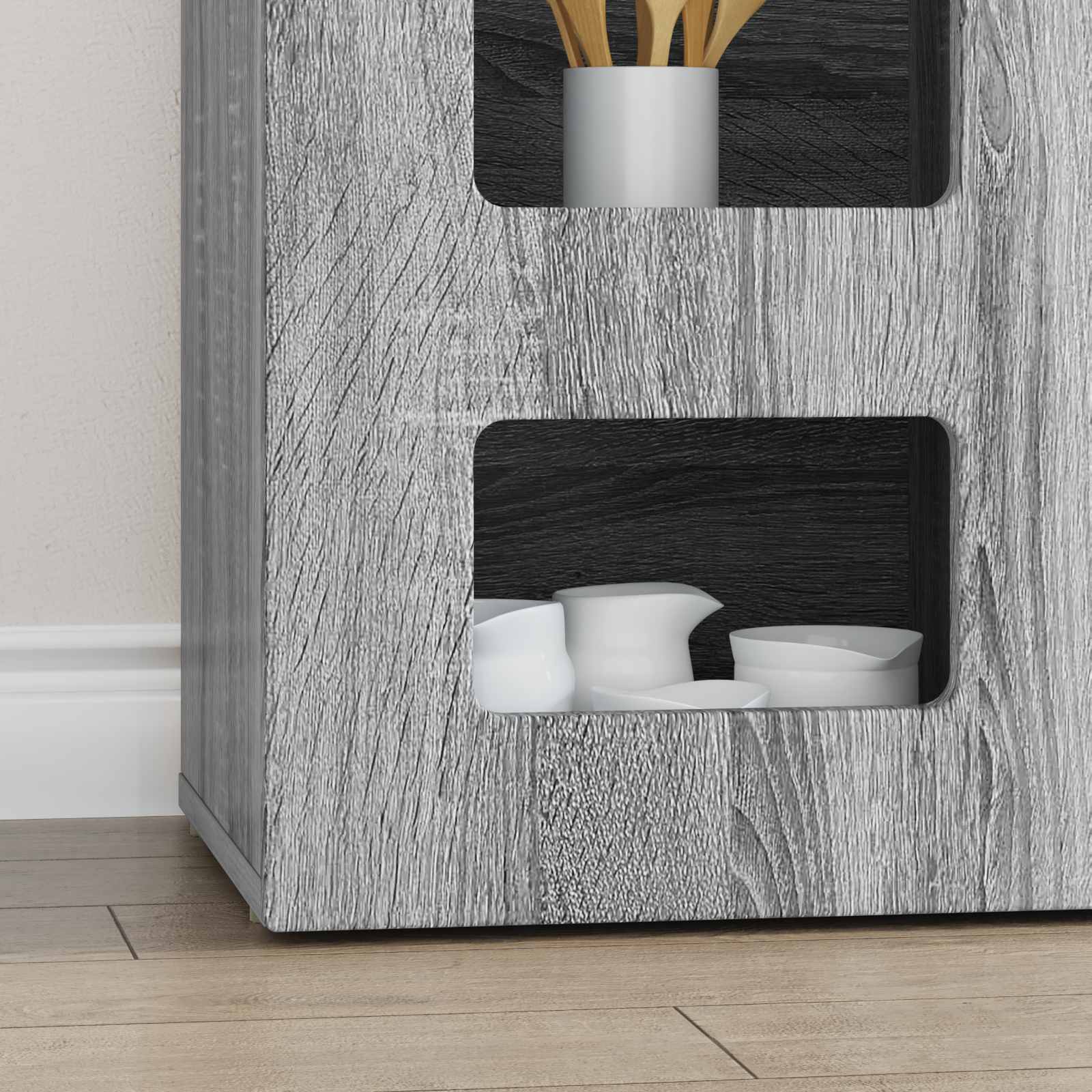 Sideboard Graues Sonoma 100 x 35 x 59 cm Holzwerkstoff