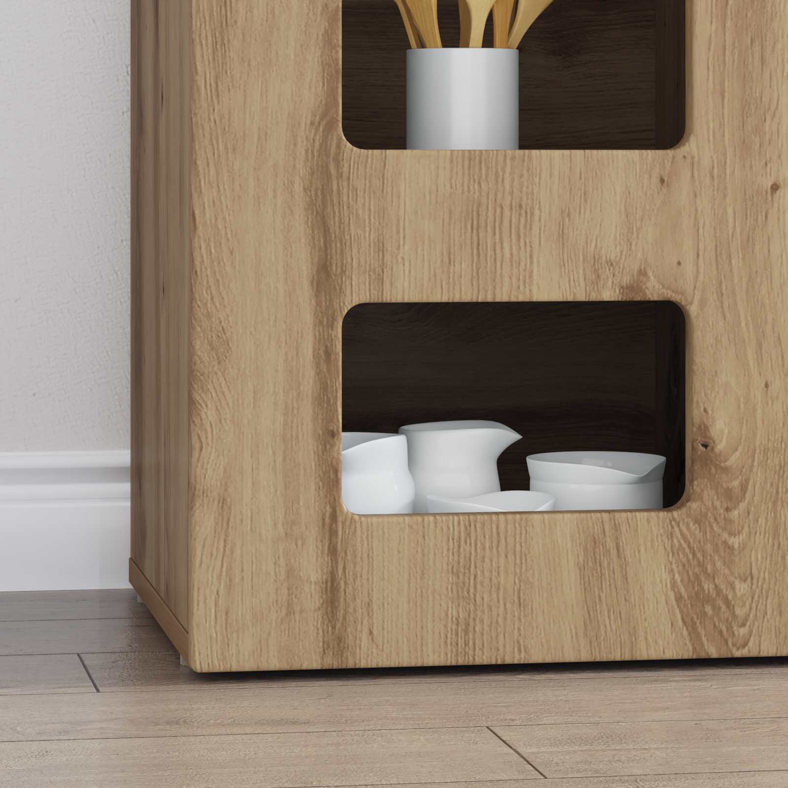 Sideboard Artisan-Eiche 100 x 35 x 59 cm Holzwerkstoff