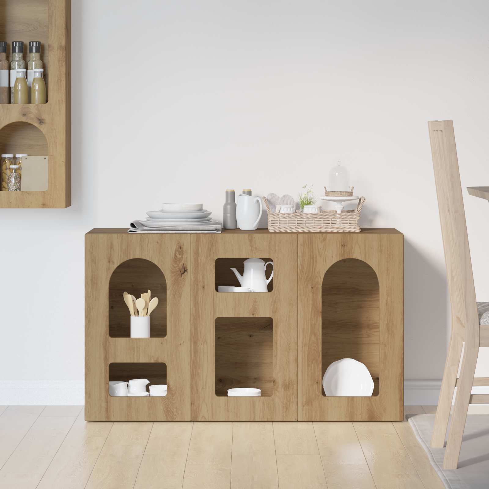 Sideboard Artisan-Eiche 100 x 35 x 59 cm Holzwerkstoff