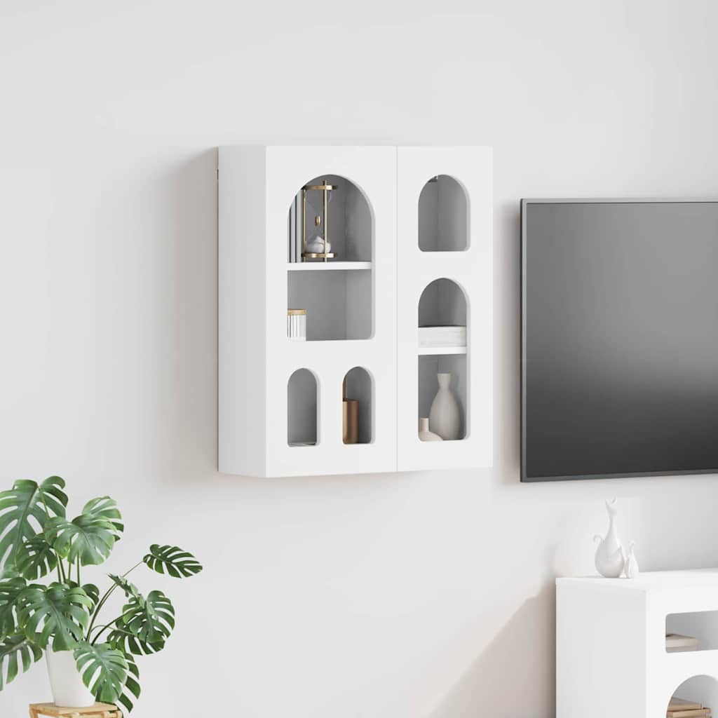 Hängeschrank mit Regal Weiß 59 x 20 x 71,5 cm Holzwerkstoff