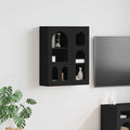 Hängeschrank mit Regal Schwarz 59 x 20 x 71,5 cm Holzwerkstoff