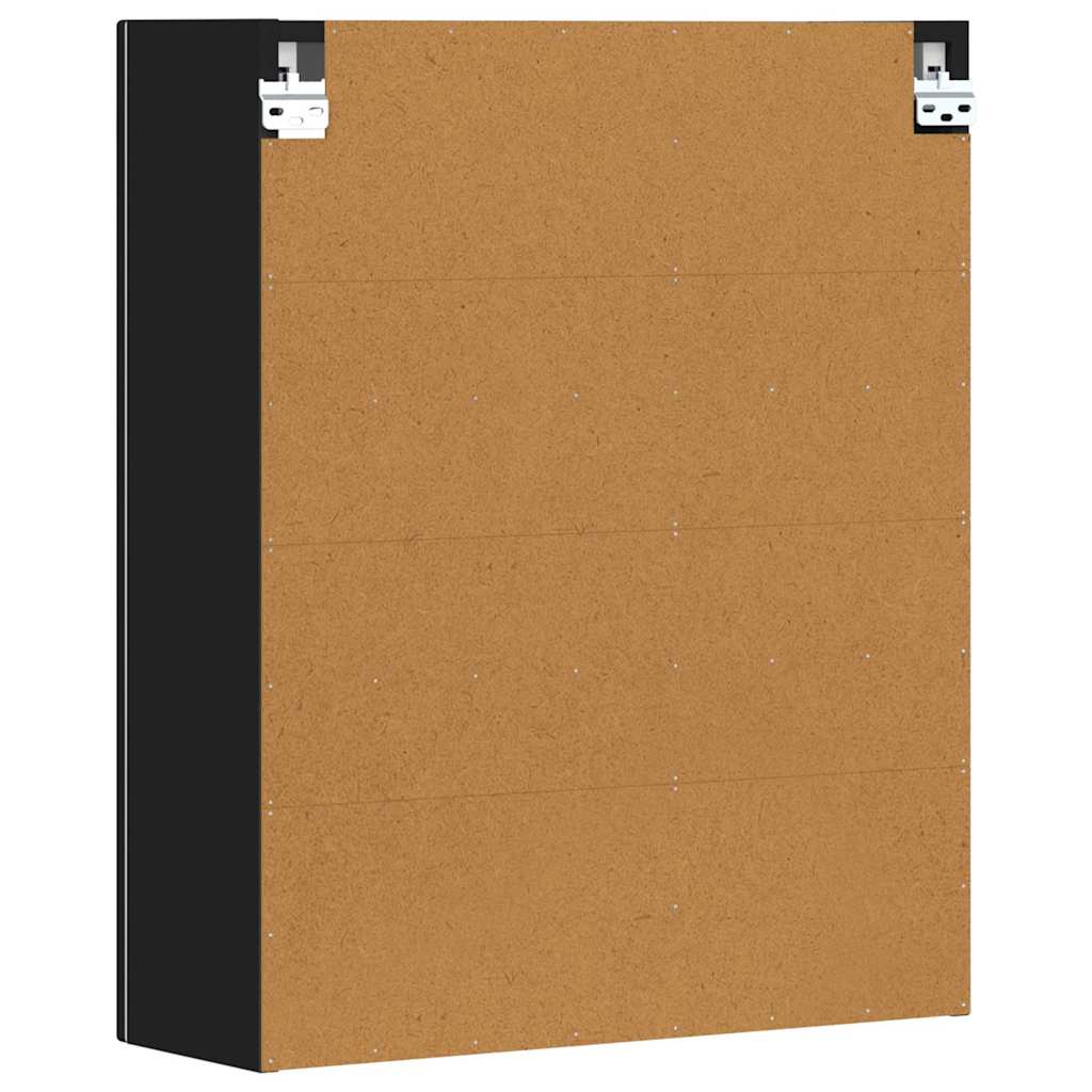 Hängeschrank mit Regal Schwarz 59 x 20 x 71,5 cm Holzwerkstoff