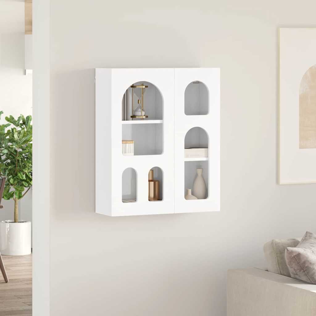 Hängeschrank Hochglanz Weiß 59 x 20 x 71,5 cm Holzwerkstoff
