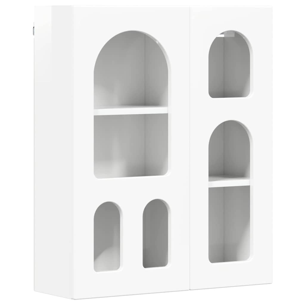 Hängeschrank Hochglanz Weiß 59 x 20 x 71,5 cm Holzwerkstoff