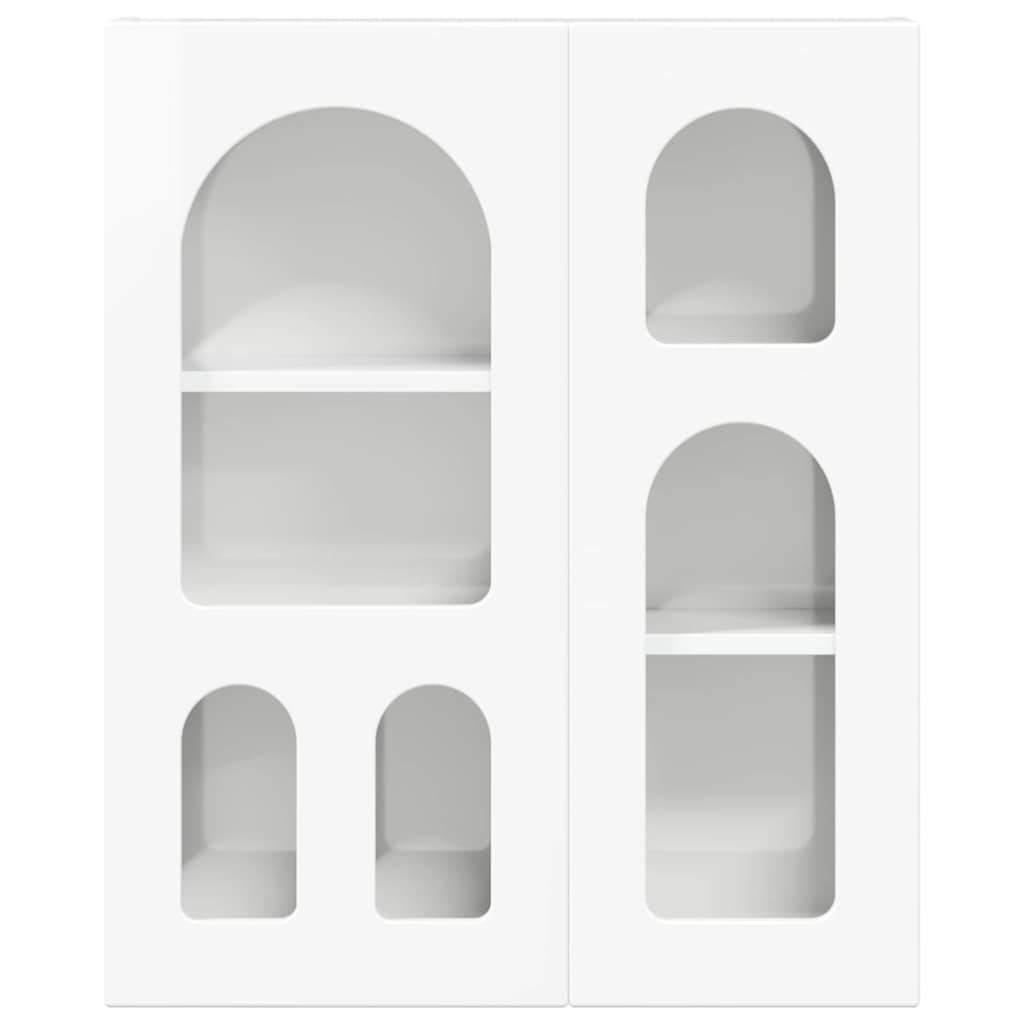 Hängeschrank Hochglanz Weiß 59 x 20 x 71,5 cm Holzwerkstoff