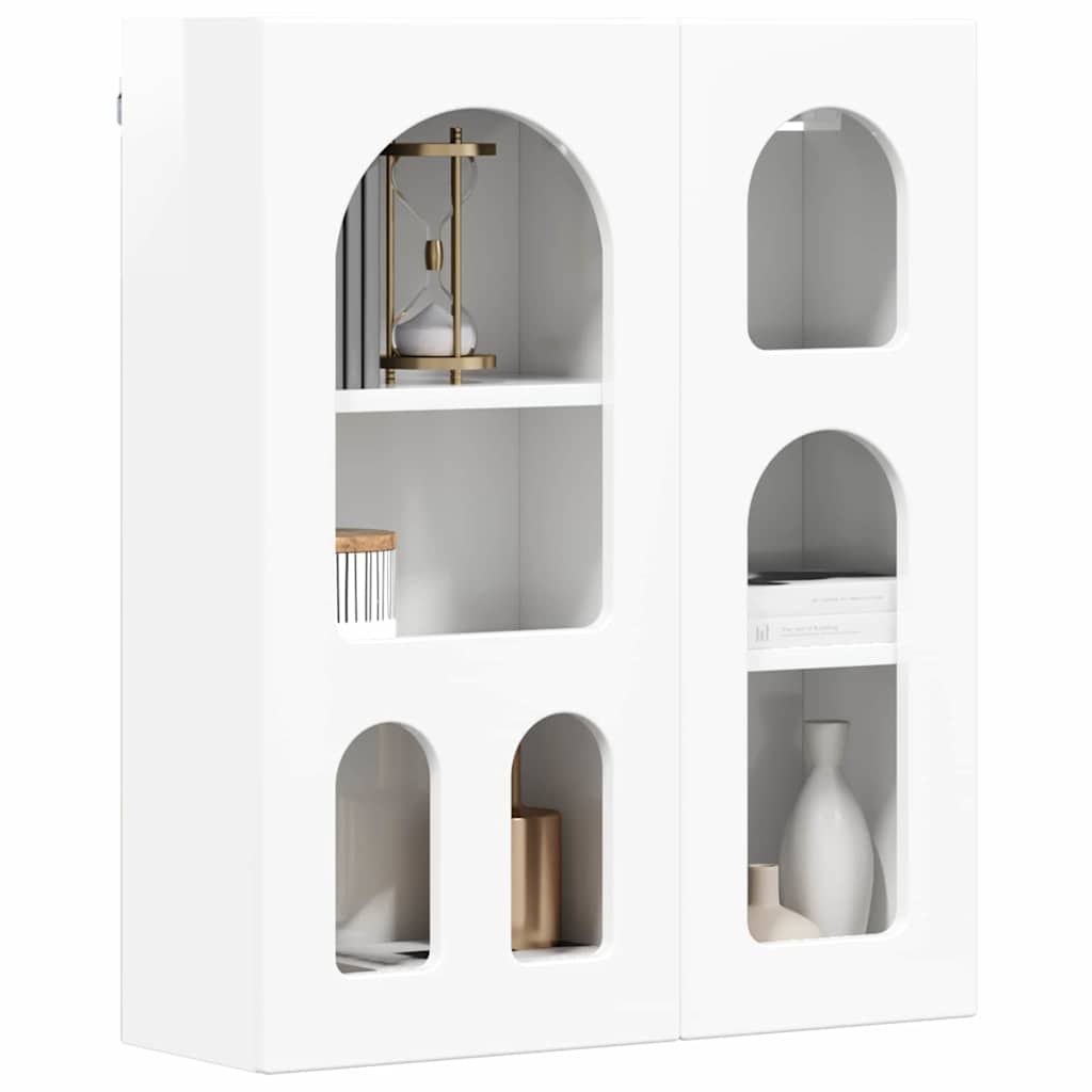 Hängeschrank Hochglanz Weiß 59 x 20 x 71,5 cm Holzwerkstoff