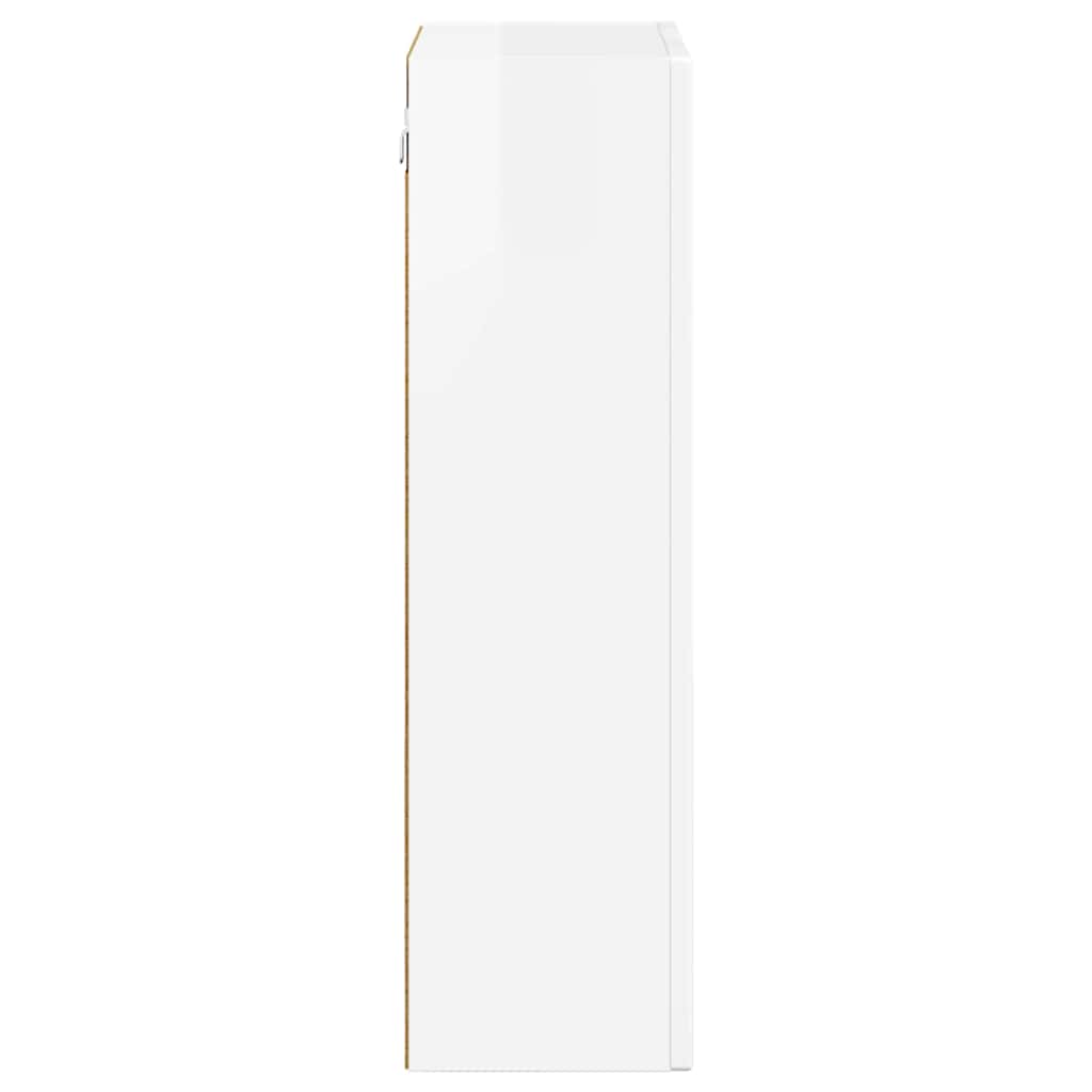 Hängeschrank Hochglanz Weiß 59 x 20 x 71,5 cm Holzwerkstoff