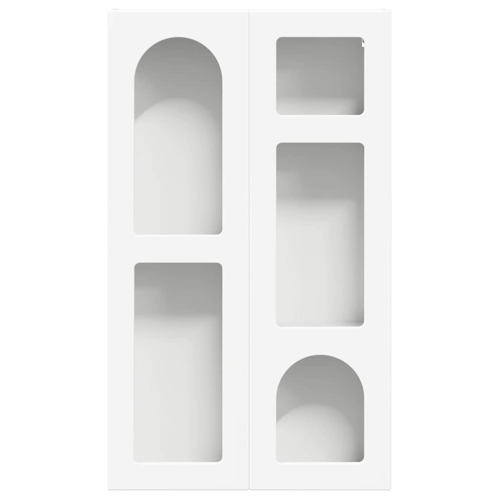 Hängeschrank mit Regal Weiß 59 x 20 x 100 cm Holzwerkstoff