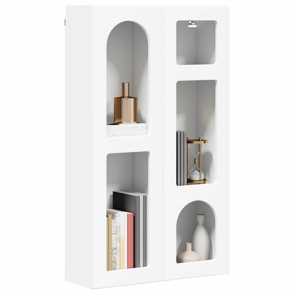 Hängeschrank mit Regal Weiß 59 x 20 x 100 cm Holzwerkstoff