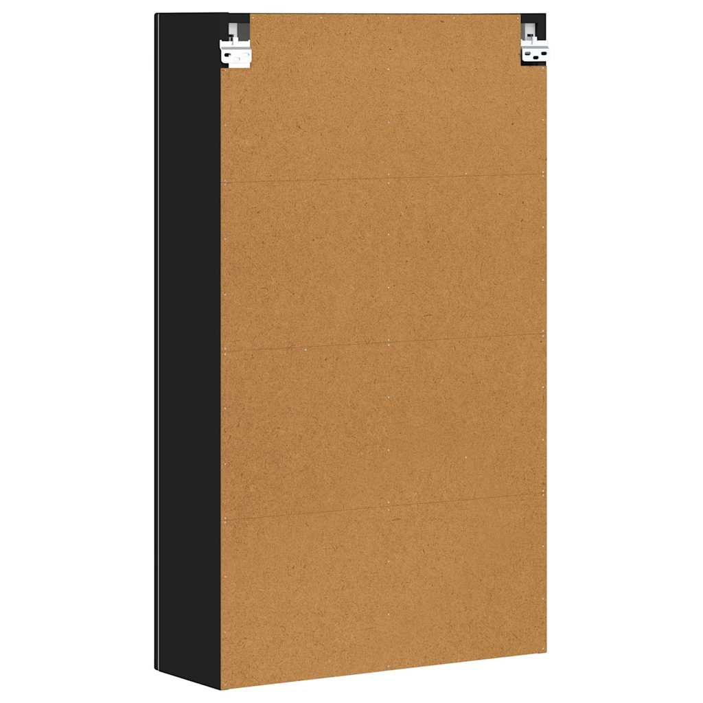 Hängeschrank mit Regal Schwarz 59 x 20 x 100 cm Holzwerkstoff