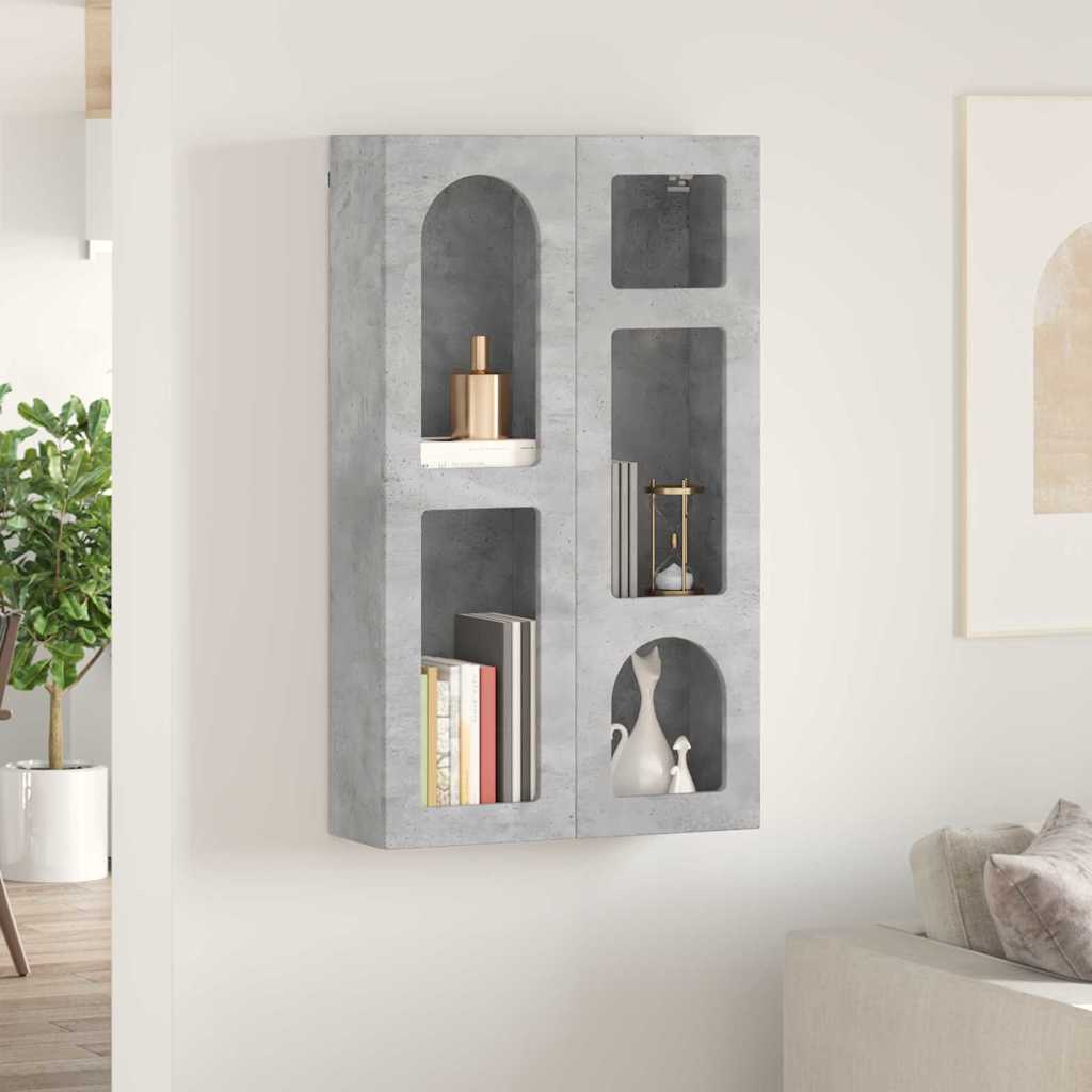 Hängeschrank Beton Grau 59 x 20 x 100 cm Holzwerkstoff