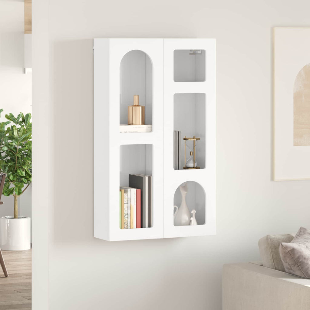 Hängeschrank Hochglanz Weiß 59 x 20 x 100 cm Holzwerkstoff