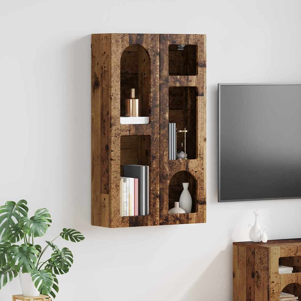 Hängeschrank mit Regal Altholz 59 x 20 x 100 cm Holzwerkstoff