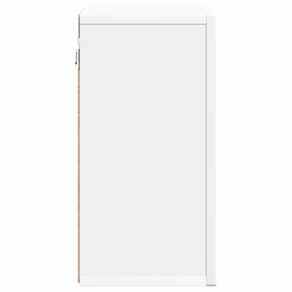 Hängeschrank mit Regal Weiß 60 x 20 x 40 cm Holzwerkstoff