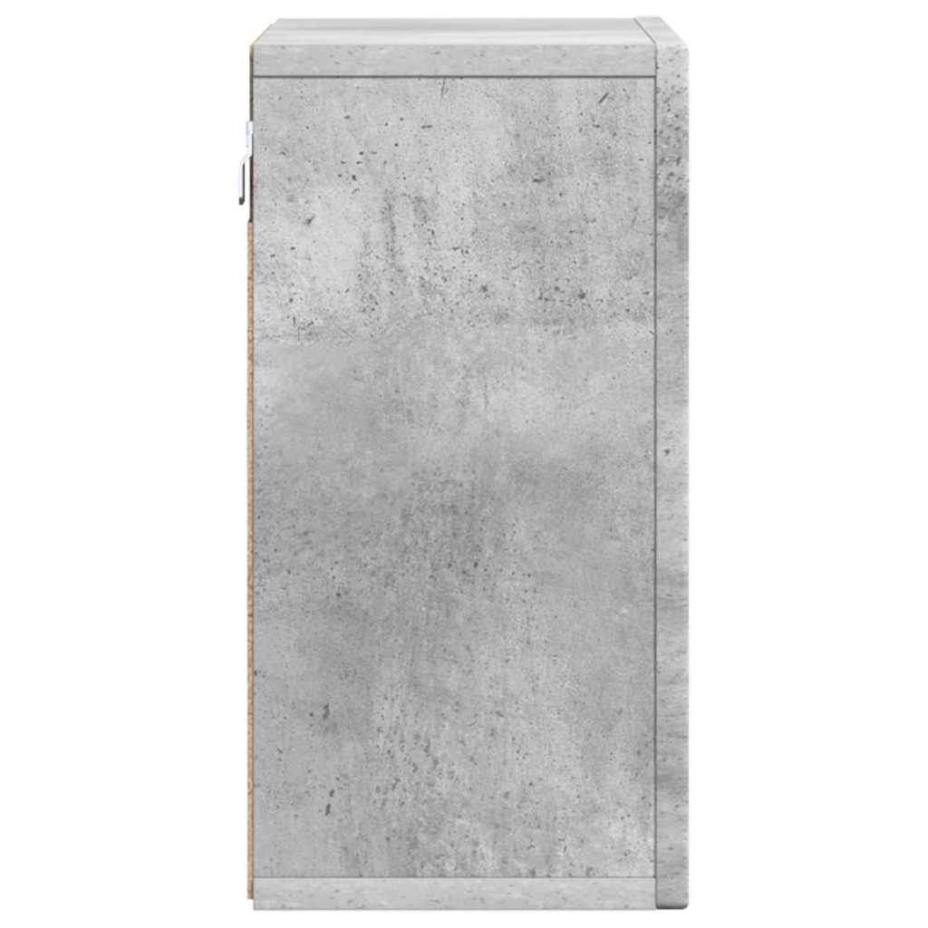 Hängeschrank mit Regal Beton Grau 60 x 20 x 40 cm Holzwerkstoff