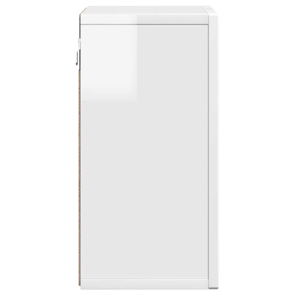 Hängeschrank Hochglanz Weiß 60 x 20 x 40 cm Holzwerkstoff