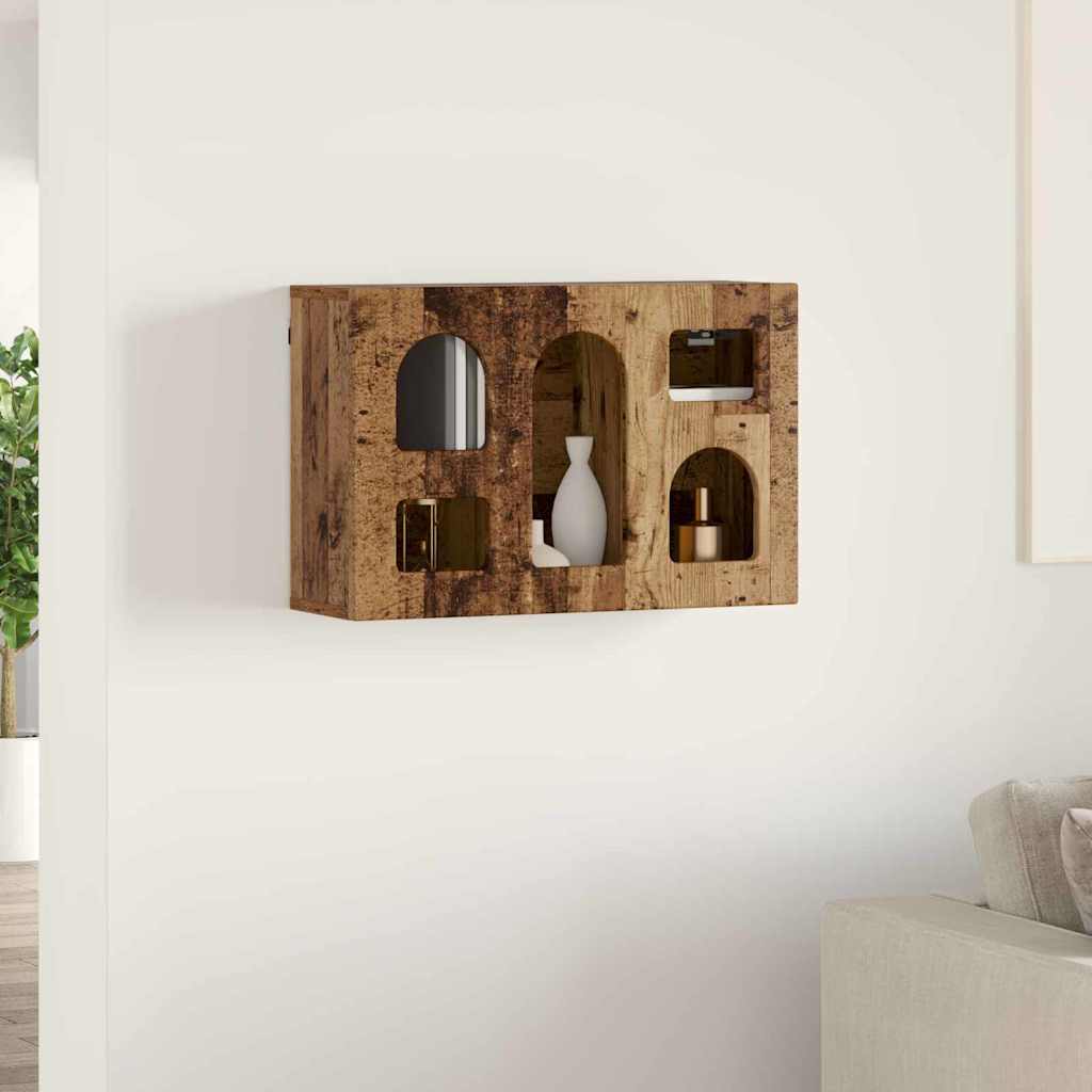 Hängeschrank mit Regal Altholz 60 x 20 x 40 cm Holzwerkstoff