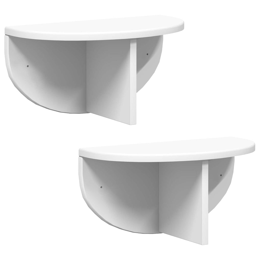 Wandregal Wandmontiert 2 pcs Weiß 38 x 19 x 19 cm Holzwerkstoff