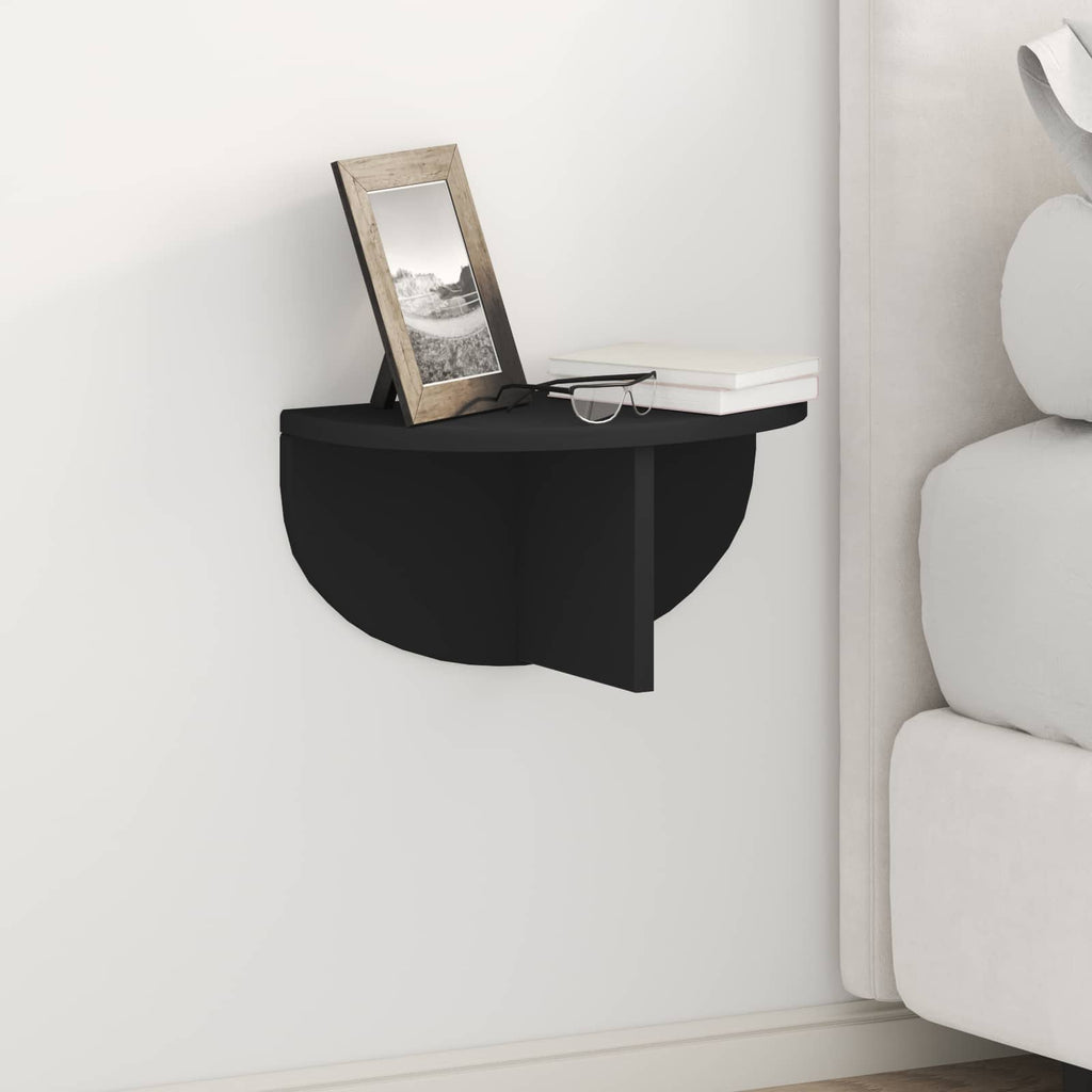 Wandregal Wandmontiert Schwarz 38 x 19 x 19 cm Holzwerkstoff