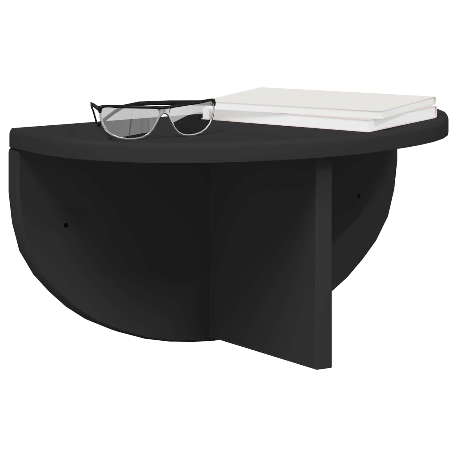 Wandregal 2 pcs Schwarz 38 x 19 x 19 cm Holzwerkstoff