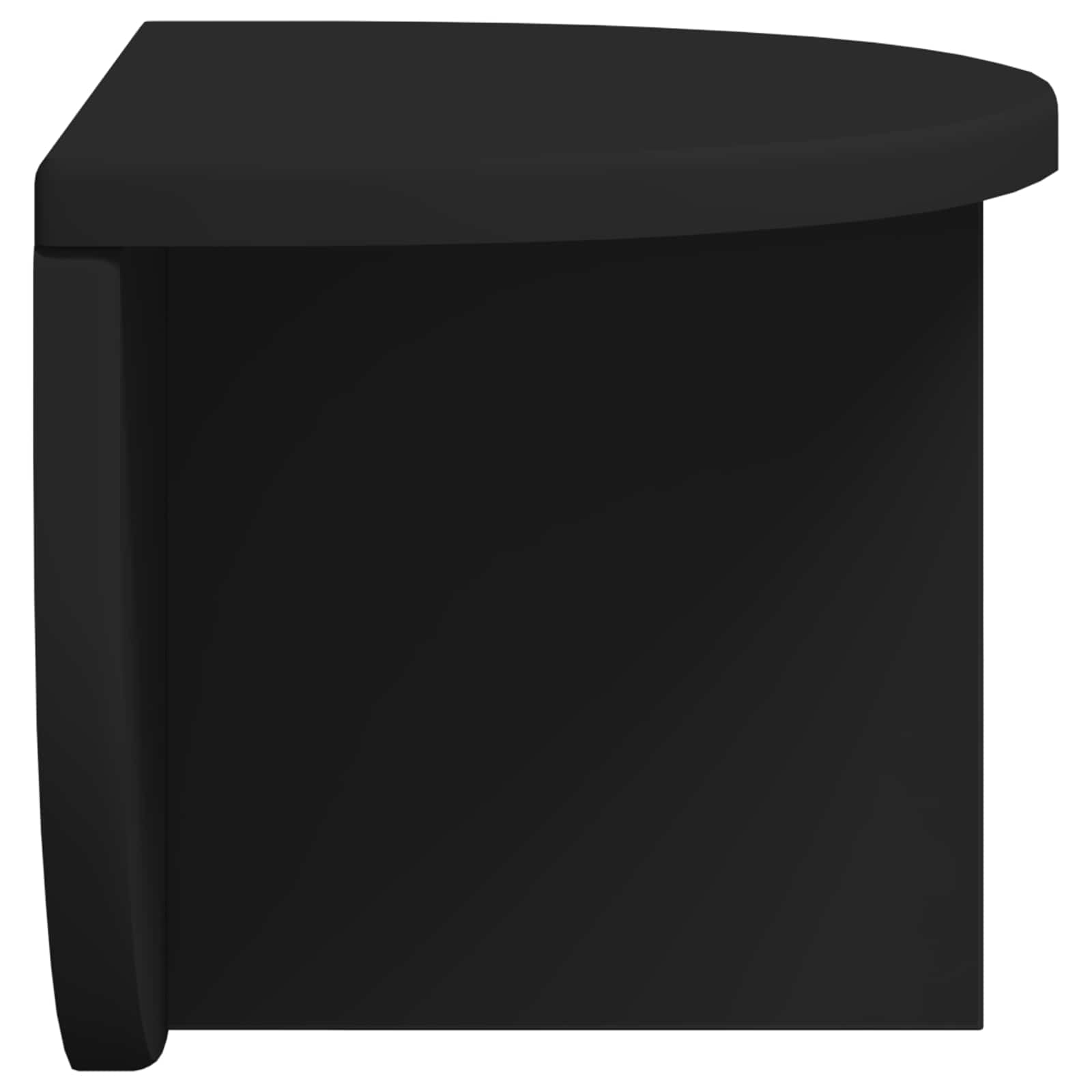 Wandregal 2 pcs Schwarz 38 x 19 x 19 cm Holzwerkstoff