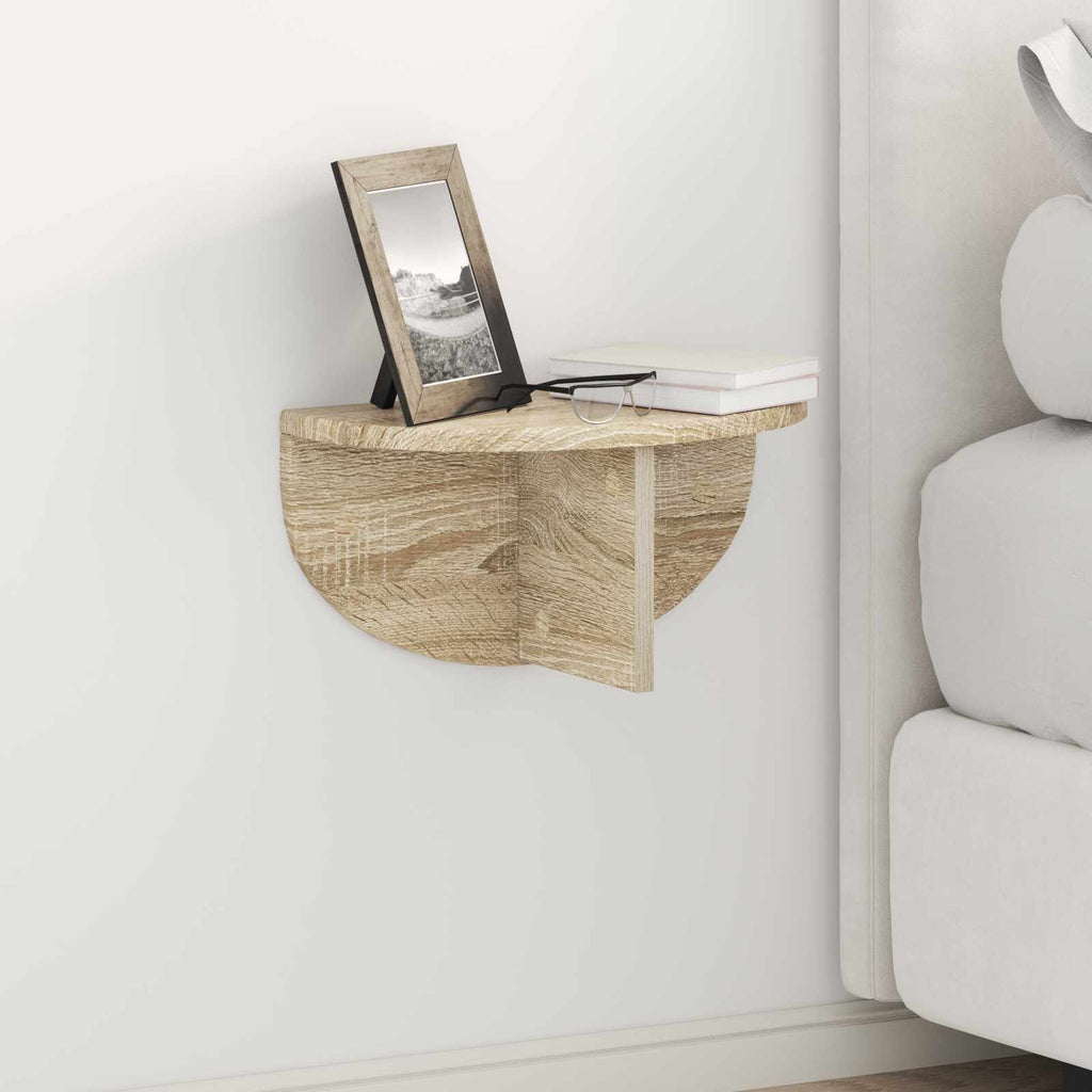 Wandregal 2 pcs Sonoma-Eiche 38 x 19 x 19 cm Holzwerkstoff
