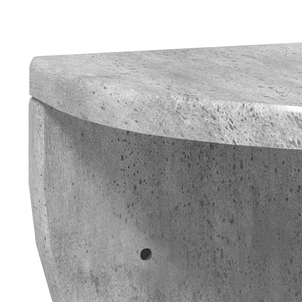 Wandregal 2 pcs Beton Grau 38 x 19 x 19 cm Holzwerkstoff